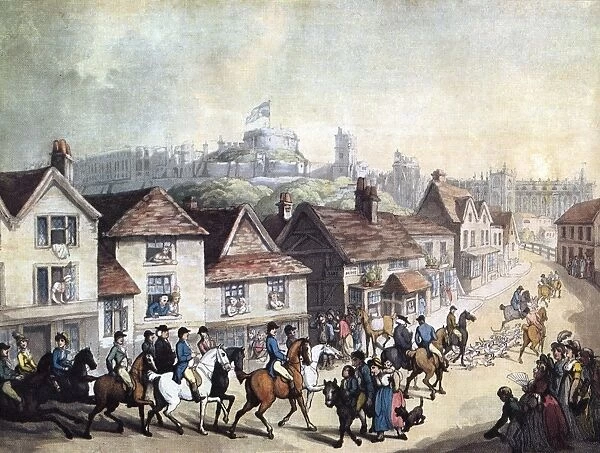 The Return From The Chase Scene at Eaton Thomas Rowlandson 1801
