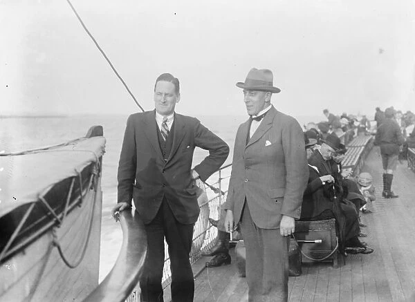 River trip to Margate on the Royal Soveriegn Mr James McGregor ( right )