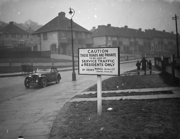 Road signs in Eltham. 1937