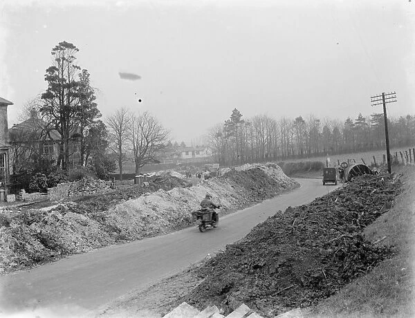 Road widening in Wrotham, Kent. 1937