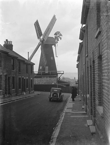Rochester windmill in Kent. 1936