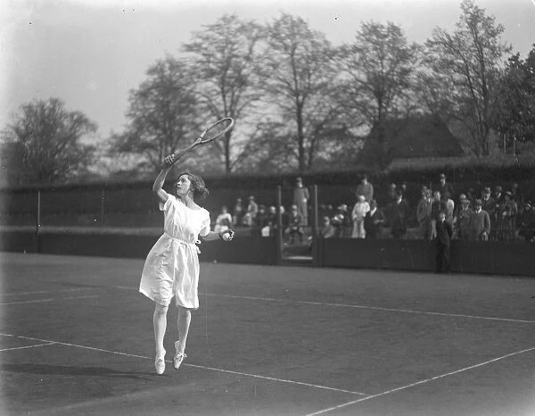 Roehampton Hard Court lawn Tennis in London Miss E Collyer playing the ladies doubles 27