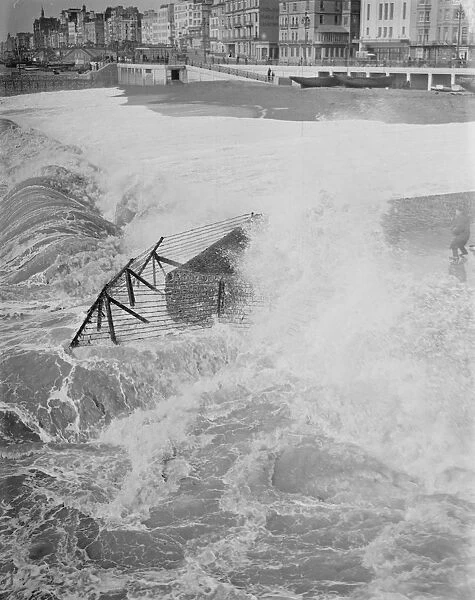 Rough Seas at Brighton. 15th December 1936