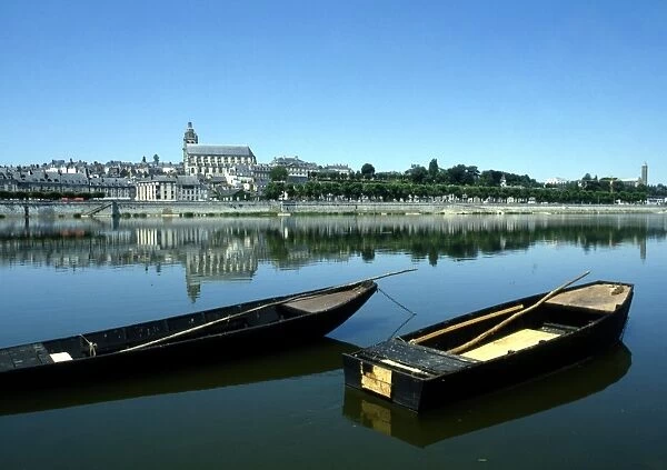 Rowing boats at Blois, Loire Valley, France