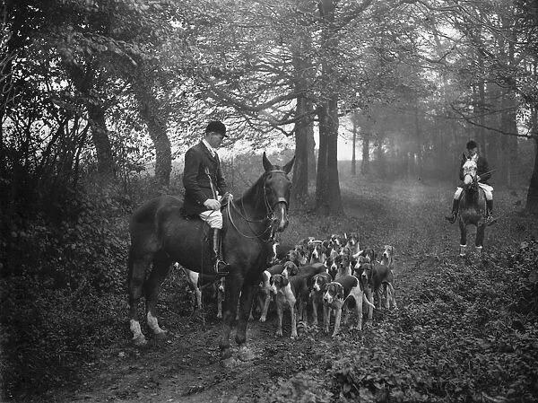 Royal Artillery Hunt scene. 1934