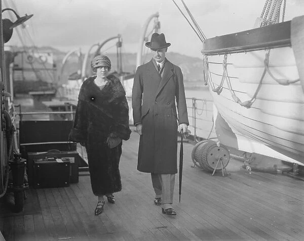 Royal brides honeymoon Lord Carnegie and his bride ( Princess Maud ) who have