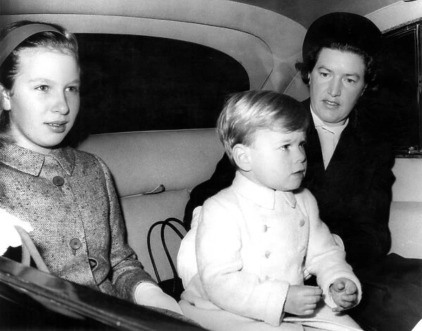 Royal children arrive from Balmoral. Seen pictured in the royal car after they