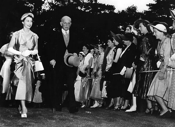 Royal Tour of New Zealand H. M The Queen with Governor General Sir Willoughby Norrie