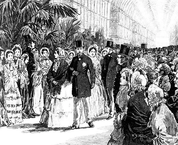 Royal visit to the Crystal Palace by Victoria and Albert, 1855