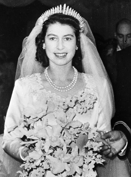 Royal Wedding. H. R. H Princess Elizabeth and Duke of Edinburgh. the bridal couple