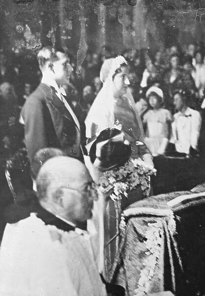Royal wedding in Rome. Wedding of Infante Don Juan and Princess Marie Mercedes