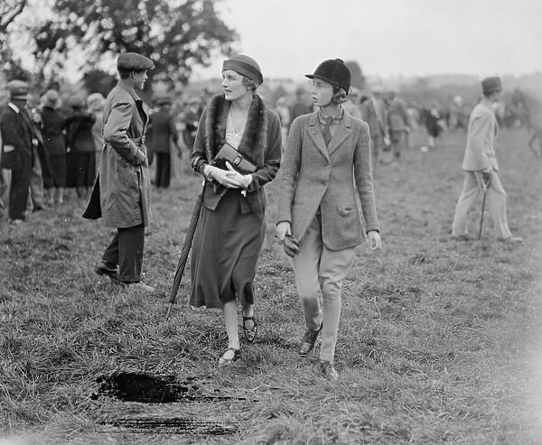 At the Rutland County Show at Oakham. Mrs and Miss Gerrard Leigh 1931
