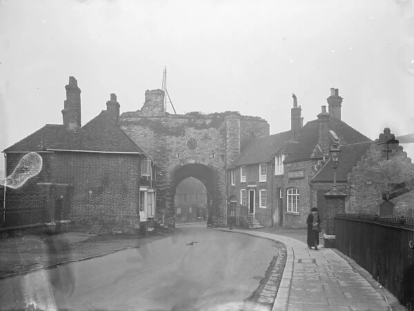 Rye in East Sussex. The land gate 1925