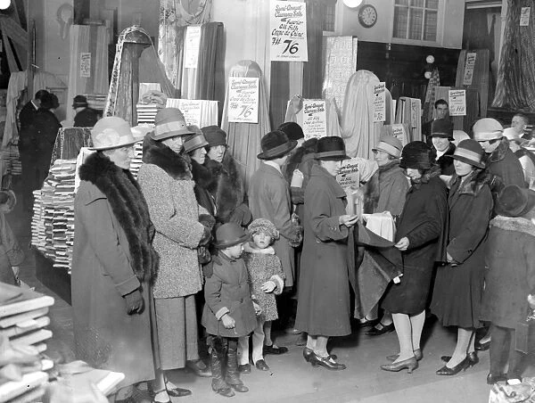 Sales time in Kensington. 30 December 1928