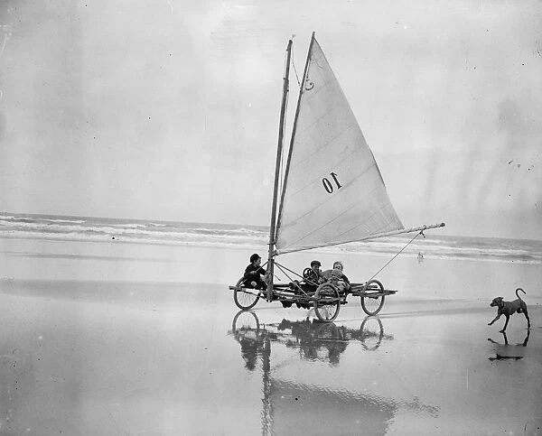 Sand Yachting at Ostend 20 August 1923