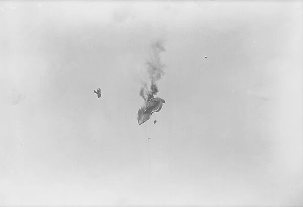Saturdays Great Air Force Pageant at Hendon Attack upon and destruction of a kite balloon