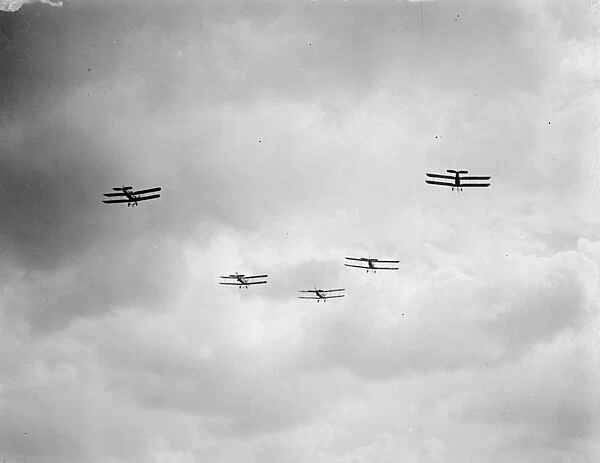 Saturdays Great Air Force Pageant at Hendon Bristol fighters flying in formation 2