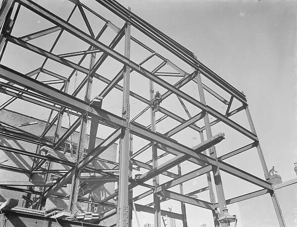 A Scaffolding frame for the new flats on the Earl Court Road, West London. 3