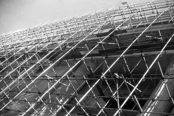Scaffolding at Masonic Building, Freemasons Hall, at Great Queen Street, London