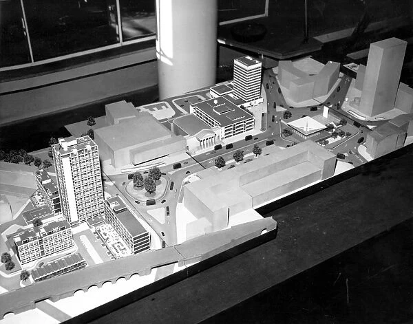 Scale model of the Elephant and Castle shopping centre - new development in Southwark London