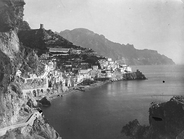 Scene of Italian landslide. Amalfi, the Italian beauty spot, has been partly