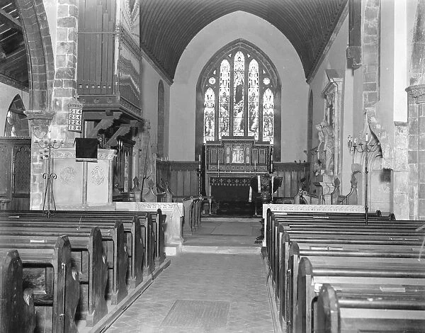 Scene of the Royal christening. The interior of Goldsborough Church. 17 March 1923