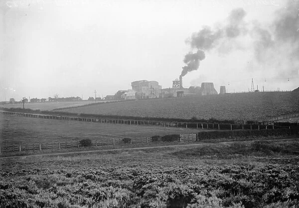 Scenes on Notts and Derbyshire coalfield. One of the active pits, the Crown Farm Pit