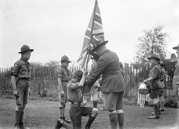 Scout presentation of the colours, Kent. 1935