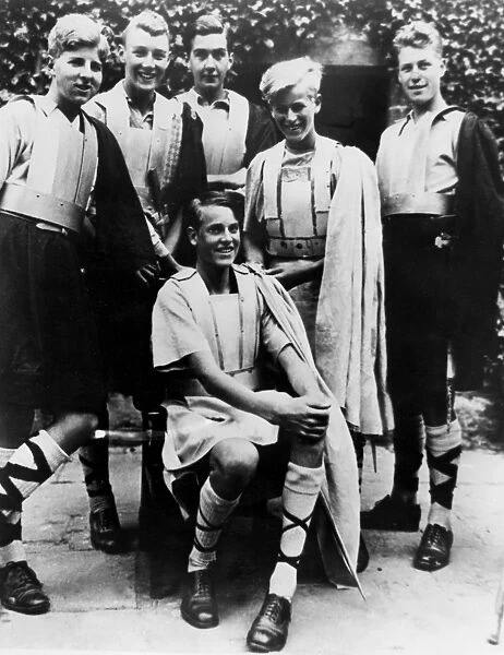 Screen Portrays Dukes Life - The Actor The Duke of Edinburgh (standing, second from right)