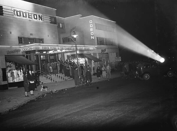 Searchlights on the Odeon Cinema Sidcup. ( 347 Kent a Comp ). 1937