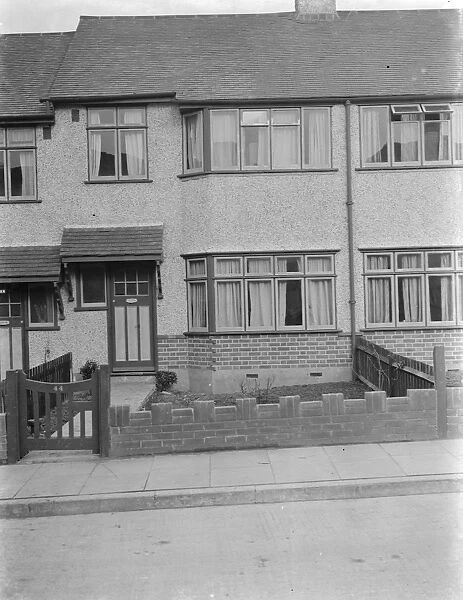 Semi detached houses on Savoy Road in Dartford, Kent. 1939
