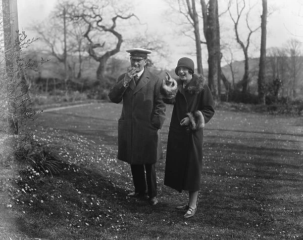 Senatore Marconis visit to Cornwall. Senatore Marconi and Miss Elizabeth Paynter