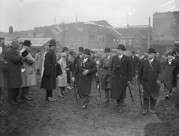 Sensational Grand National. King Amanullah walking to the paddock. 30 March 1928 King