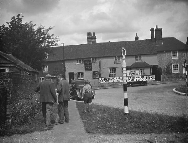 Short sign posts in Otford on the A225. 1938