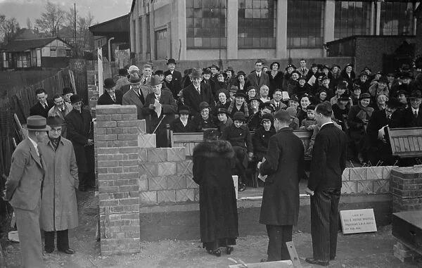 Sidcup Church Hall foundation stone laying. 1938