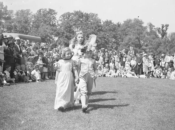 Sidcup fete in Kent. The fancy dress parade. 1939