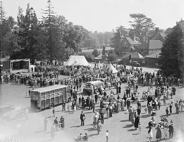 Sidcup fete in Kent. A general view of the fair. 1939