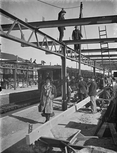 Sidcup Railway Station reconstruction. 19 March 1938