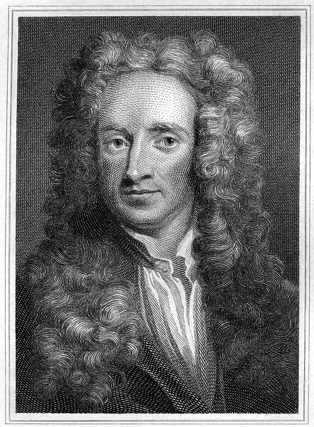 Sir Isaac Newton (25th December 1642 - 20th March 1726-7) painted by G. Kneller