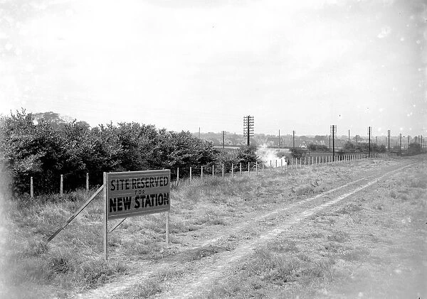Site for New Station, Hoarding, Bexley, Kent. 1934