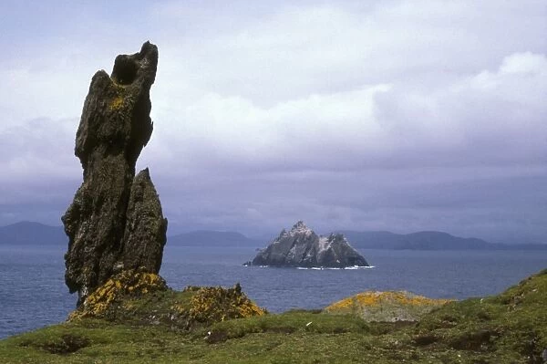 Skellig Michael ( from which the shot is taken and Little Skelling ( in distance
