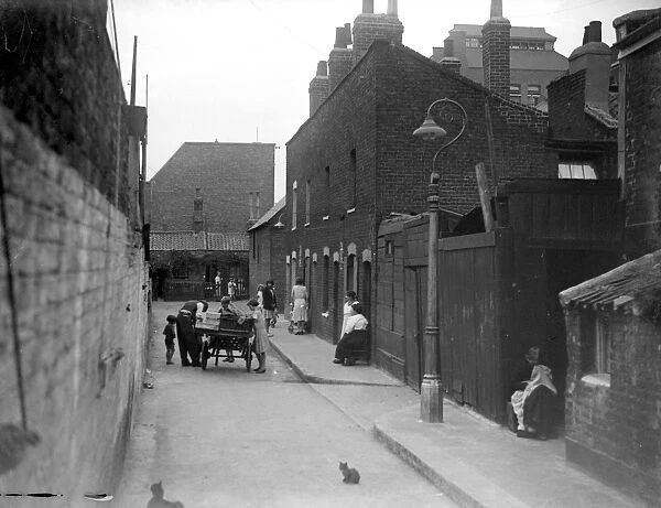 Slums in Limehouse in the East End of London. 1933