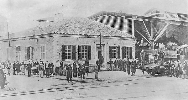 Smyrna on the Aegean coast of Turkey The Aidin Railway Station 18 September 1922