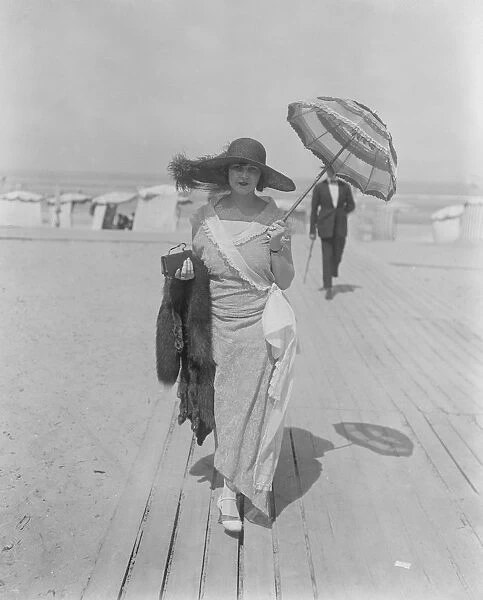 Society at Deauville, France Miss Betty Sassoon at Deauville Races 8 August 1923