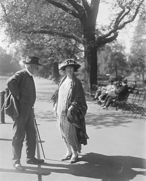 Society returns to town. Lady Muir Mackenzie in Hyde Park. 28 September 1923