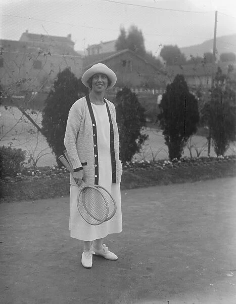 Society on the Riviera Lady Crossfield at Cannes, where tennis tournaments are