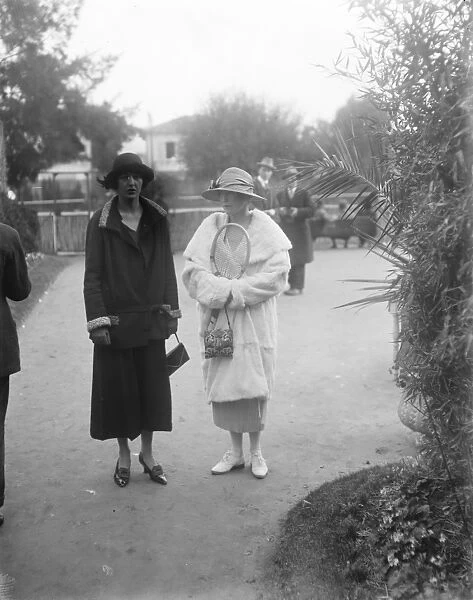 Society on the Riviera Lady Ribblesdale with her daughter Miss Astor at Cannes