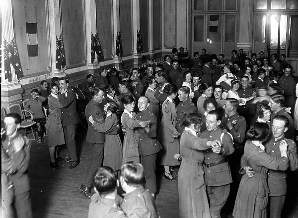 Soldiers and WaCs dancing at the Old Casino at La Touquet. 1914 - 1918