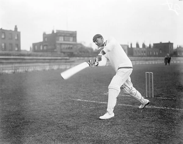 South African cricketers practice at the Kennington Oval, London Manfred John Susskind