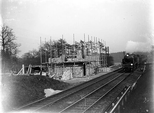 Southern rail electrification at St Mary Cray, Kent. 1933